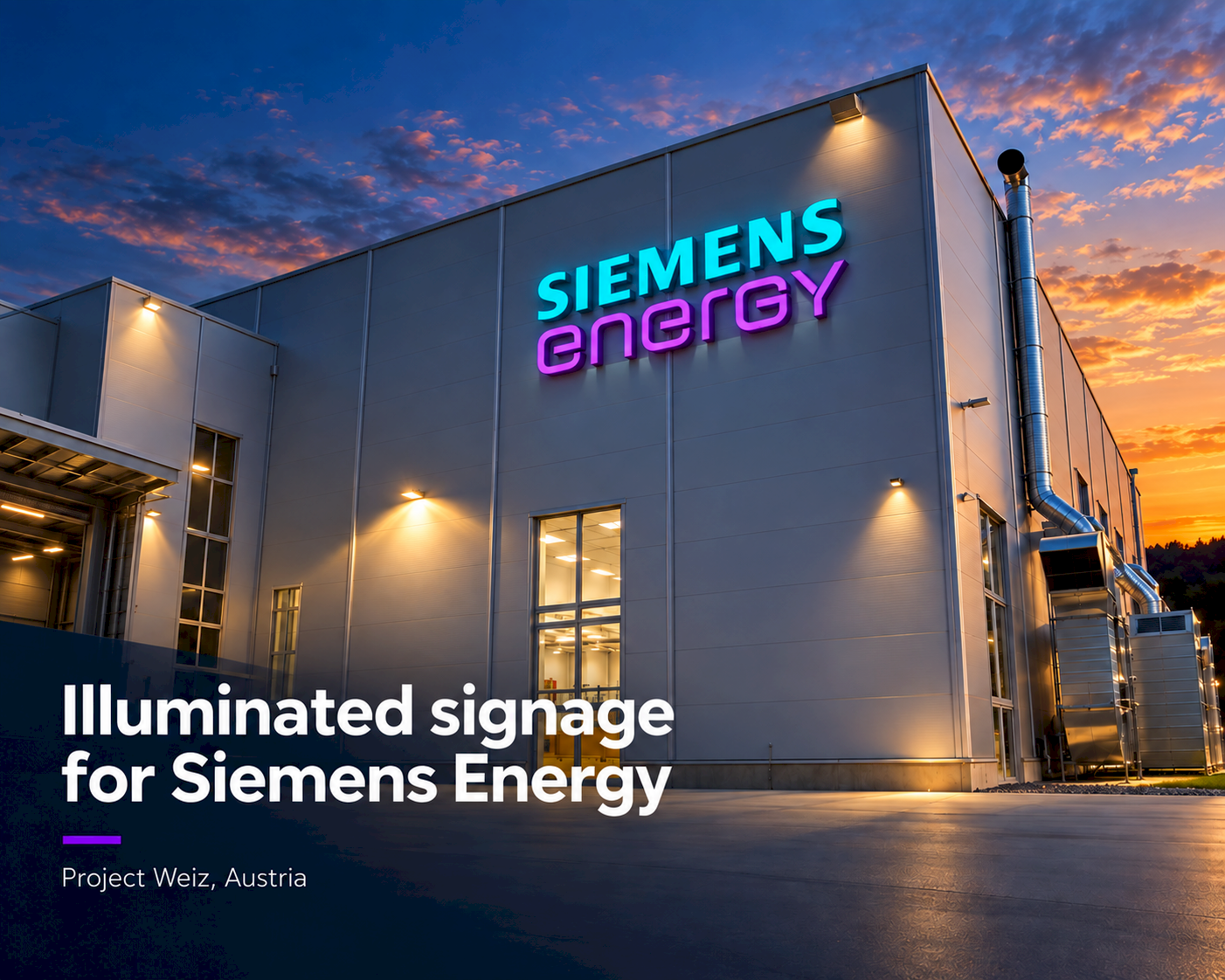 Siemens Energy – illuminated signage