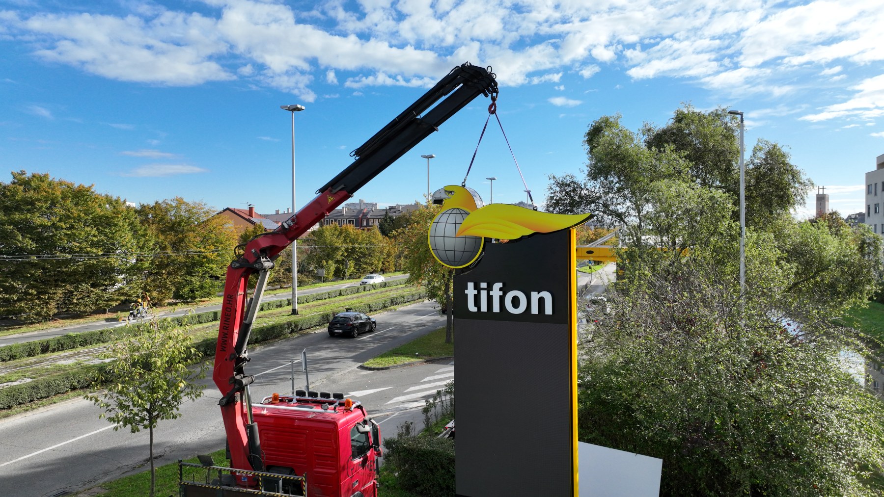 The digital addition for the Tifon gas station at Jarun